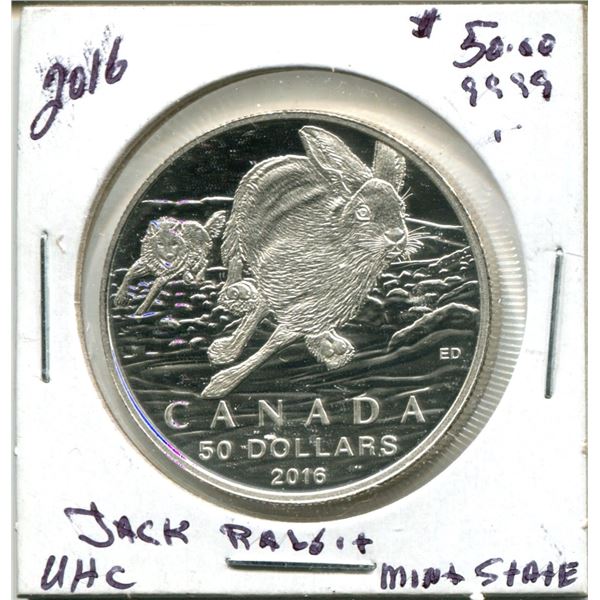 2016 $50.00 Jack Rabbit .9999