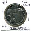 Image 1 : 1996 $1.00 McIntosh Apple silver