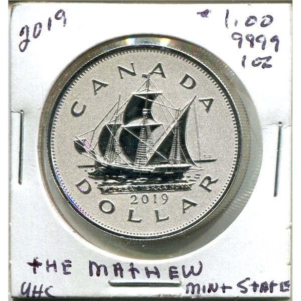 2019 $1.00 The Mathew .9999