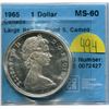 Image 1 : 1965 $1.00 MS-60 CCCS coin