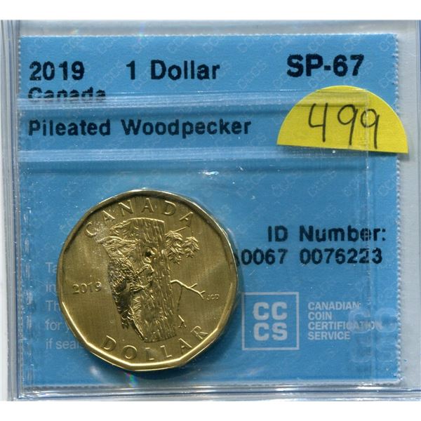2019 $1.00 SP-67 CCCS coin