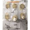 Image 1 : 522- 6 x Brass firefighting medallions