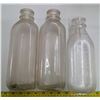 Image 1 : Lot of Old Glass - Large Milk Bottles - 3