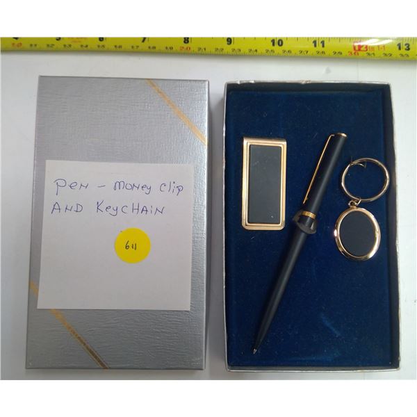 Pen, MoneyClip & Keychain