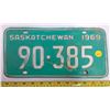 Image 1 : 1969 Sask Licence Plate