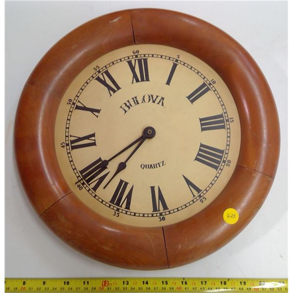 Wooden Bulova Wall Clock