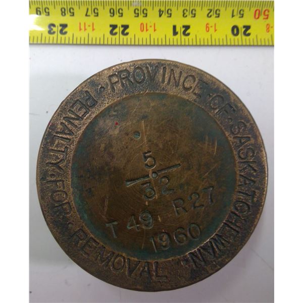 Antique Land Surveyor's Property Line Marker