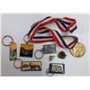 Image 1 : Lot of Assorted Keychains & Pins, Etc.