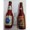Image 1 : Lot of Unique Glass Listerine Bottle & 2 Beer Bottles