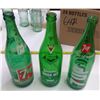 Image 1 : Lot of 3 Large Green Bottles - 7-Up & Stubby