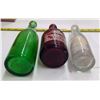 Image 4 : Lot of 3 Small Glass Bottles -  2 -Stubby & 1-Green