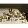 Image 1 : Children's tea set - four cups & saucers with tea pot; 5 sets salt & pepper