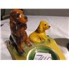Image 3 : Chalkware dog ash tray - collie dogs from the '50s