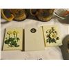 Image 2 : 3 small flower plaques, misc. cups (Royal Winton, Etc) tiger lily glass
