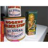 Image 3 : Three Roger's syrup pails, Burns lard tin,  empty chipper box (good display)