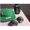 Image 3 : Pilsner cap, coasters & bottle cooler. Salt & Pepper Roughrider helmet radio