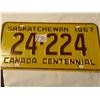 Image 1 : 1967 Saskatchewan license plate