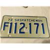 Image 1 : 1972 Saskatchewan farm license plate