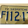 Image 2 : 1972 Saskatchewan farm license plate