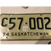 Image 1 : 1974 Saskatchewan C license plate - dark green