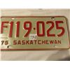 Image 1 : 1975 Saskatchewan farm license plate