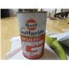 Image 4 : Full quart Gulf oil, eagle roller, vinyl oil spout, James Carter galvanized funnel