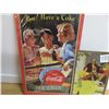 Image 2 : one tin, 9" X 16" Coke picture, 15" X 26" paper Coke poster