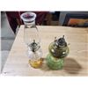 Image 1 : 2 coal oil lamps (one w/ chimney)