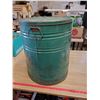 Image 1 : green flour bin w/ 20 lbs of bird seed