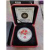 Image 1 : 2004 colorized maple leaf 1 oz silver