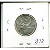 Image 1 : 1957 25 cent silver