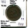 Image 1 : 1852 half penny (die axis ^^) royal mint