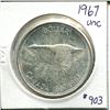 Image 1 : 1967 silver dollar UNC