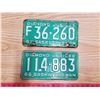 Image 1 : 2 x 1965 Diamond Jubilee license plates