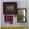 Image 2 : War Memorabilia Lot - Medals & 2 Prints in Frames