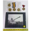 Image 1 : War Print in Frame & Medals