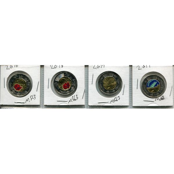 2018 + 2017 (2) Remembrance Toonies + "Dance Of The Spirit" Toonies + Etc.