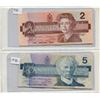Image 1 : Canadian 2 Dollar Bill + Canadian 5 Dollar Bill