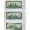 Image 2 : (3) 1967 Canadian One Dollar Bills