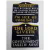 Image 2 : 2 - Cast Decorative Signs
