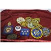 Image 1 : Assorted patches, pins, buckle, misc.