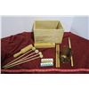 Image 1 : Lot simple wooden rhythm instruments + harmonicas