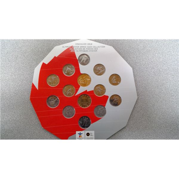 Vancouver 2010 Olympic winter games coin collection