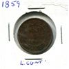 Image 1 : 1859 (L. Cent) Victoria Large One Cent Coin