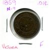 Image 1 : 1859 (Narrow 9) Victoria Large One Cent Coin