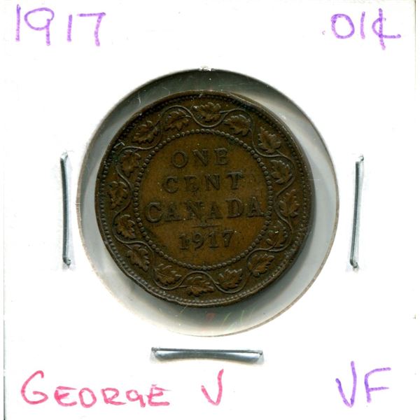 1917 George V One Cent Coin (VF)
