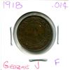 Image 1 : 1918 George V One Cent Coin (F)
