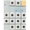 Image 2 : Sheet Of Canadian One Cent Coins 1920-1936 (13)