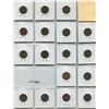 Image 2 : Sheet Of Canadian One Cent Coins 1937-1950 (17)