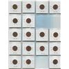 Image 2 : Sheet Of Canadian One Cent Coins 1979-1987 (17)